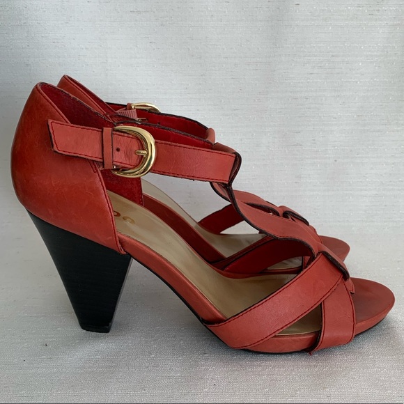 Me Too Danika Red Leather Heels Woman’s 10M - Picture 4 of 7